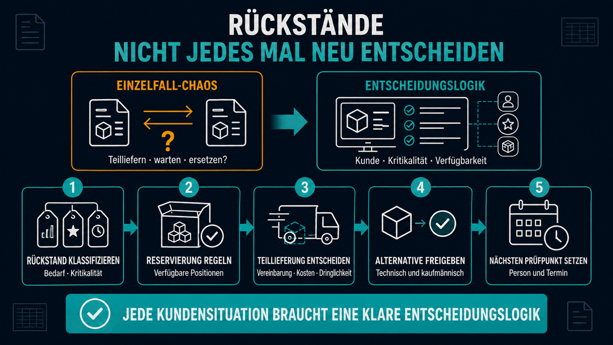 Teilliefern, warten oder ersetzen? Wenn jede Auftragsposition neu entschieden wird rueckstaende und teillieferungen im b2b handel steuern