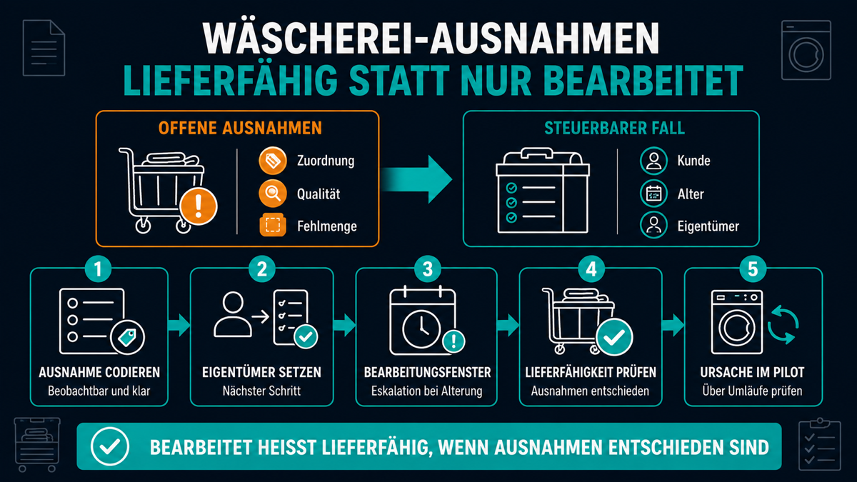 Die Wäsche ist bearbeitet – aber nicht lieferfähig ausnahmeprozesse im textilservice verbessern