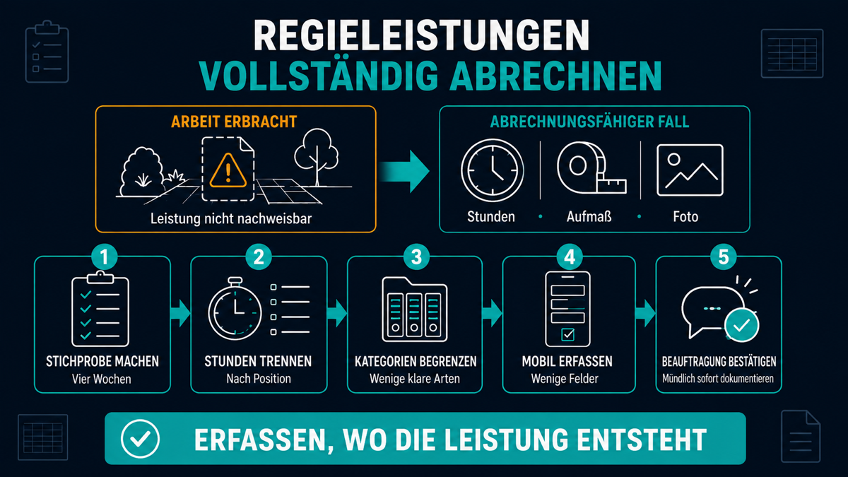 regieleistungen nachtraege galabau