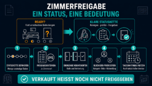 Das Zimmer ist verkauft – aber noch nicht freigegeben