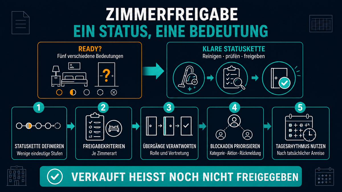 Das Zimmer ist verkauft – aber noch nicht freigegeben